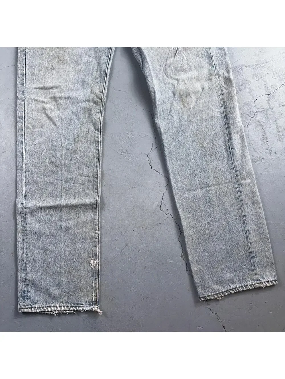 Levis 501 Vintage 80s USA XX Straight Leg Jeans Blue Light Wash 34x36 Act 31x34
